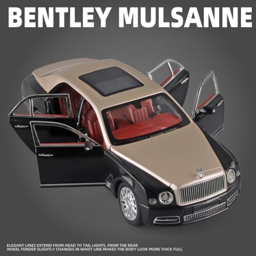 1:24 Bentley Mulsanne Alloy Die-Cast Model Car With Sound & Light